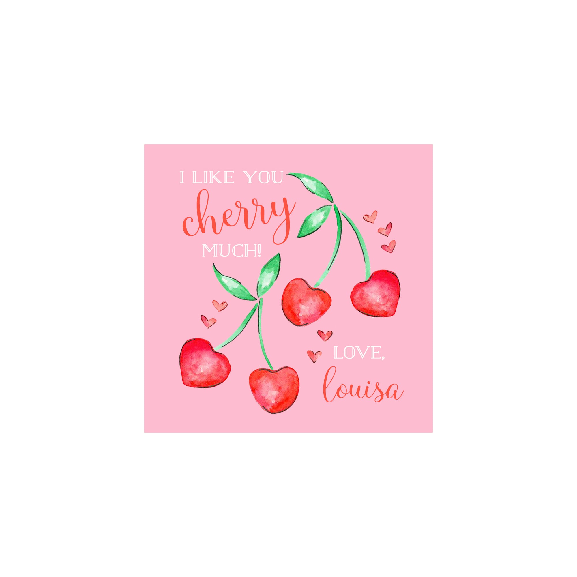 Cherry Valentine Gift Tags & Stickers