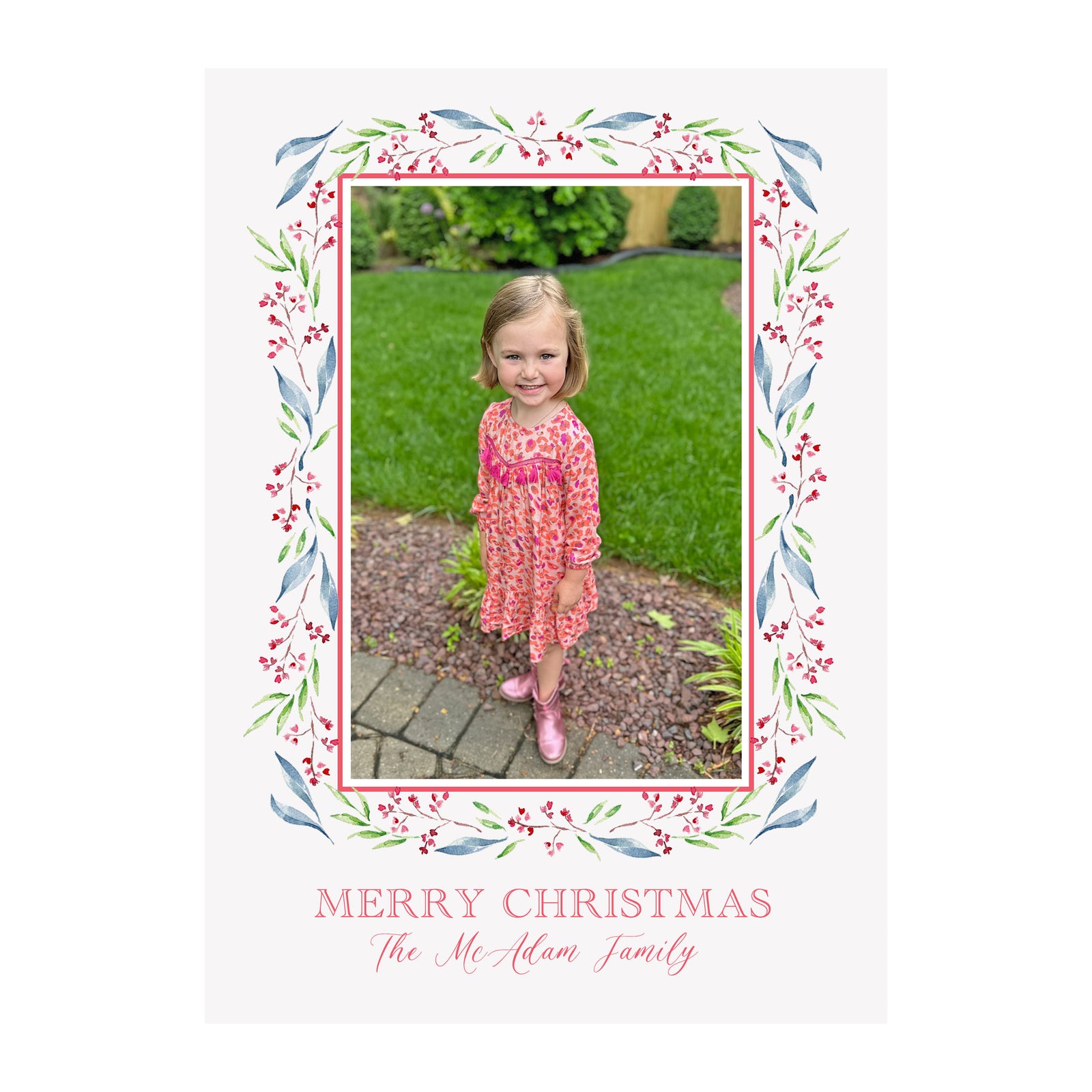 Coral Bells Holiday Photo Cards