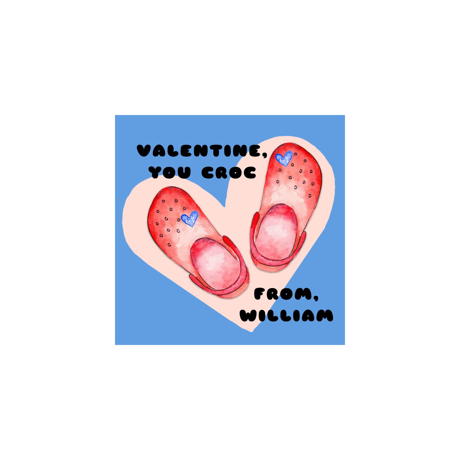 Crocs Valentine Gift Tags & Stickers