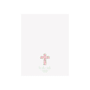 Floral Cross Card- Floral Rose