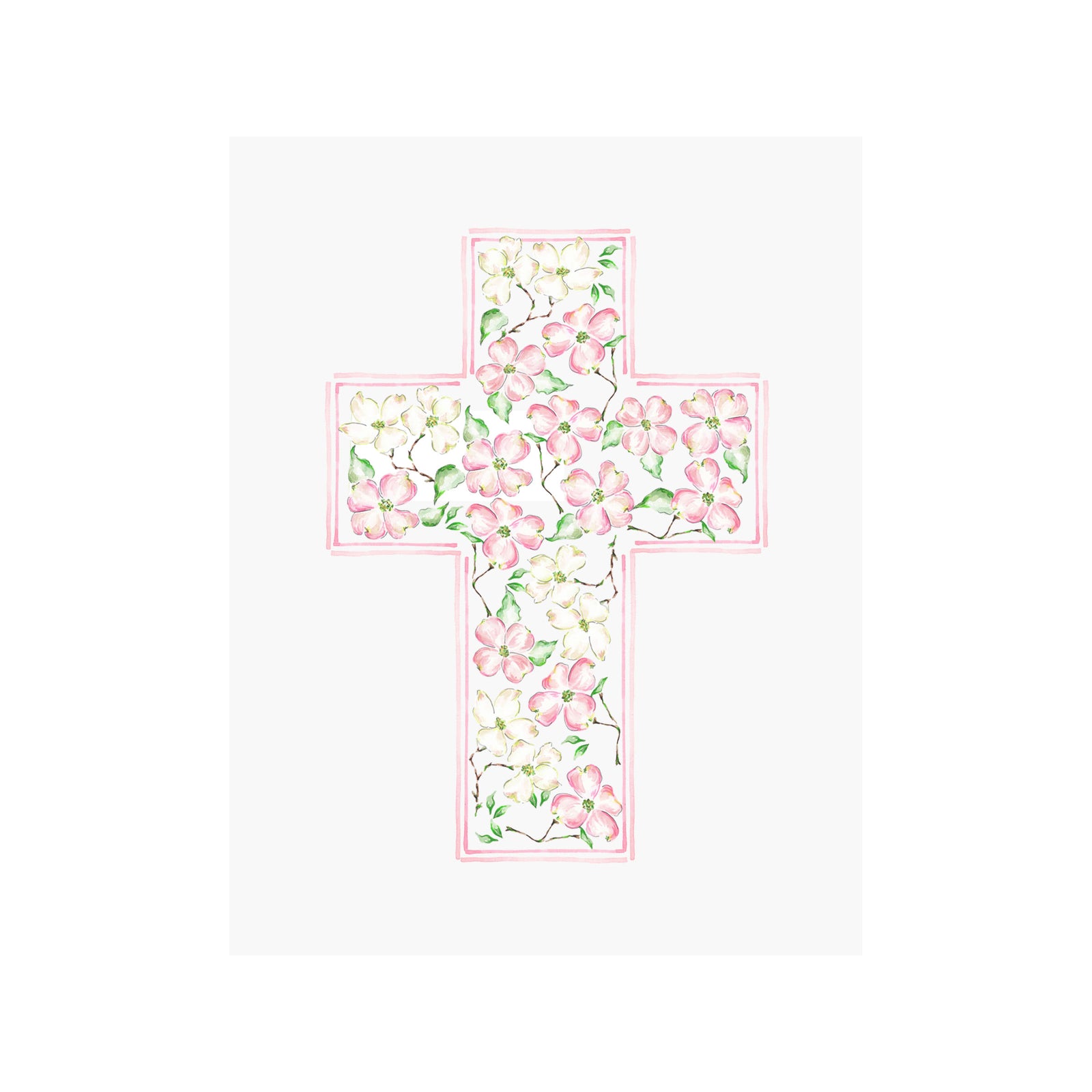 Floral Cross Card- Dogwoods