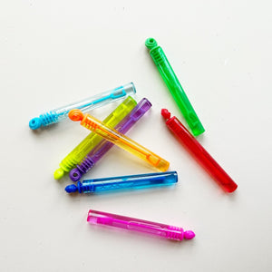 Party & Valentine Favors- Small Bubble Wands- Pastel and Primary