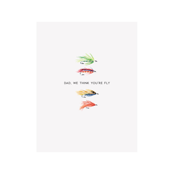Father's Day Fly Fishing Card - Brake Ink Stationery