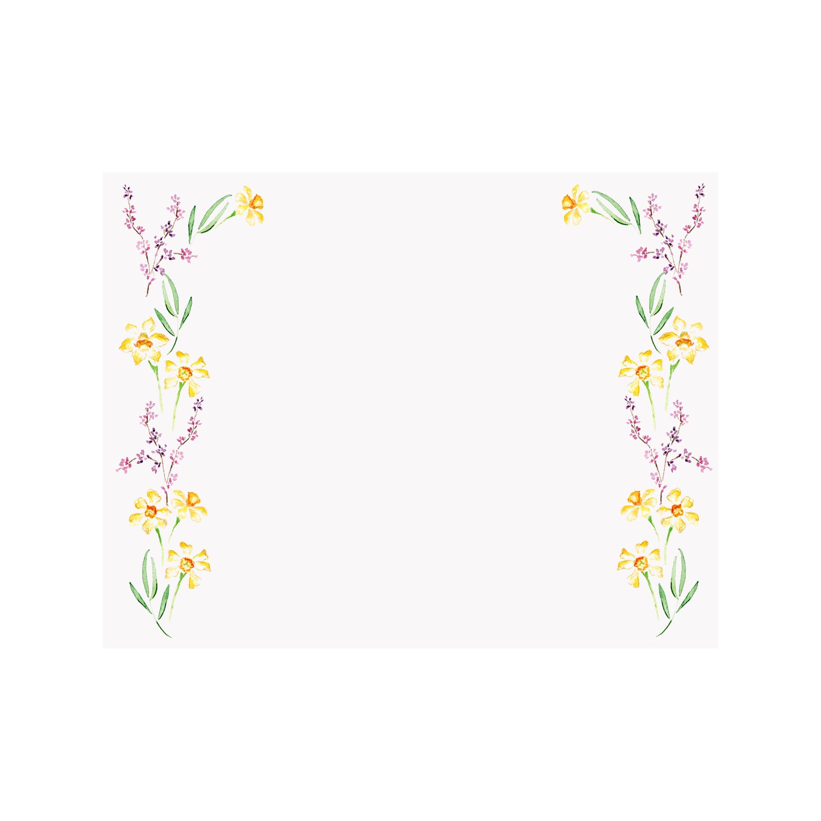 Daffodil Border Note Card