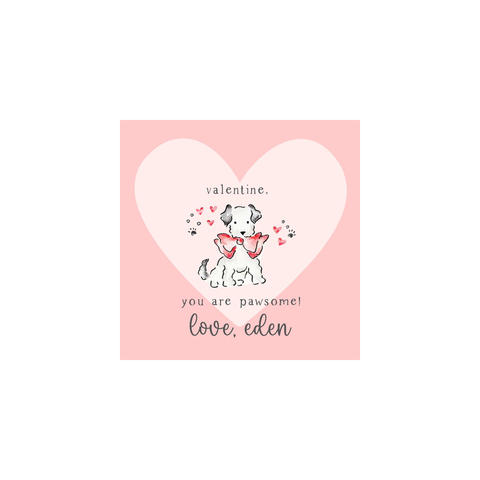 Puppy Dog Valentine Gift Tags & Stickers
