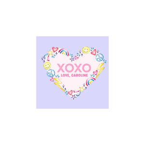 Groovy Vibes Heart Valentine Gift Tags & Stickers