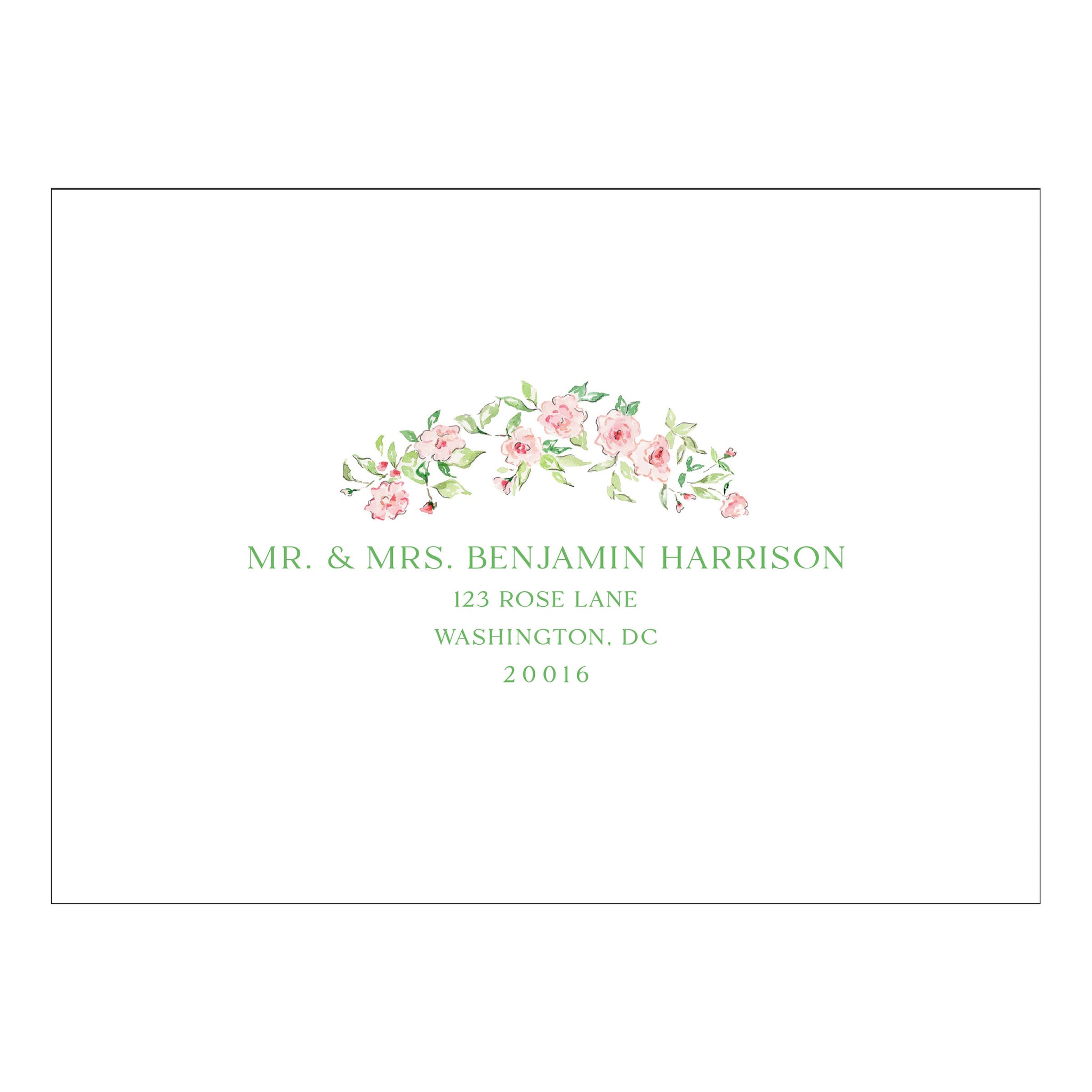 Recipient's Address Sample Recipient Address Printing for Photo Cards & Invitations - Brake Ink ...
