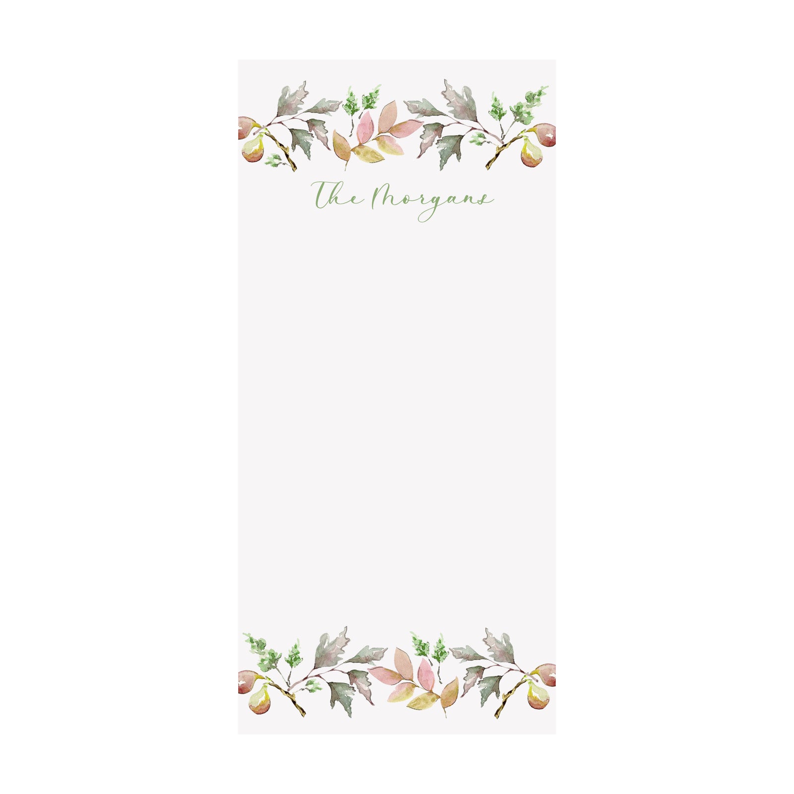 Fall Fig Garland Notepad- Personalized