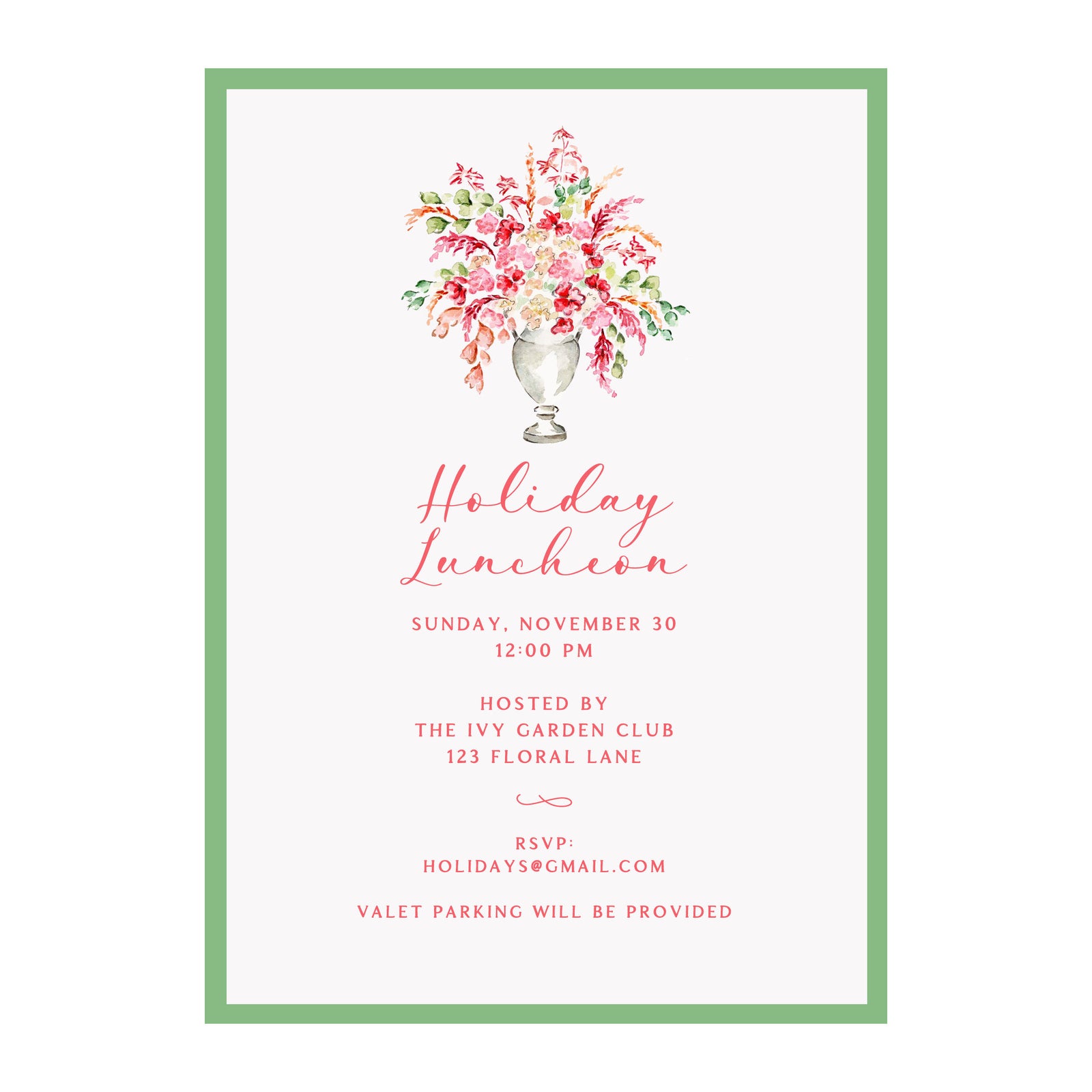 Fall Planter Holiday Party Invitation