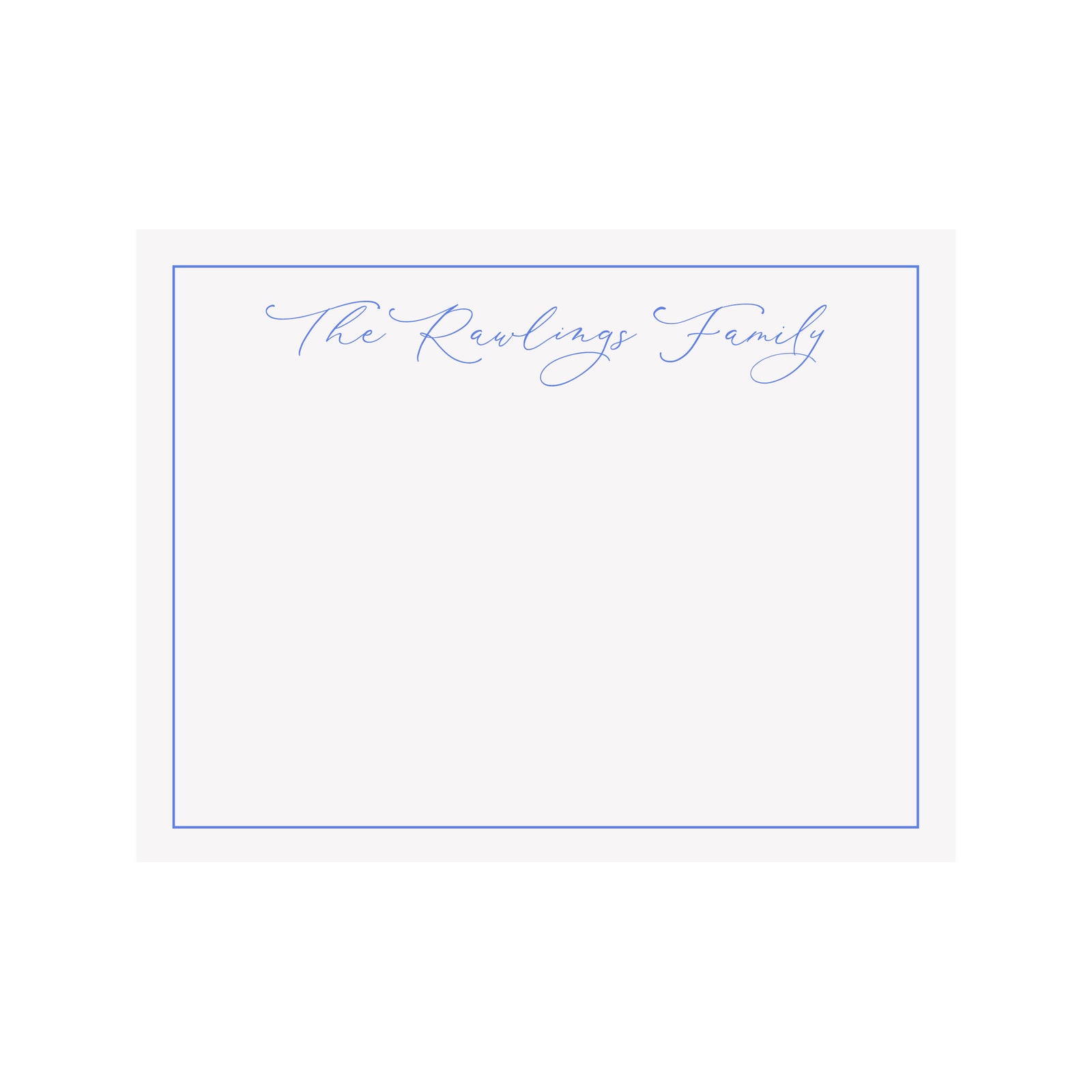 Personalized Family Stationery- Script with Border