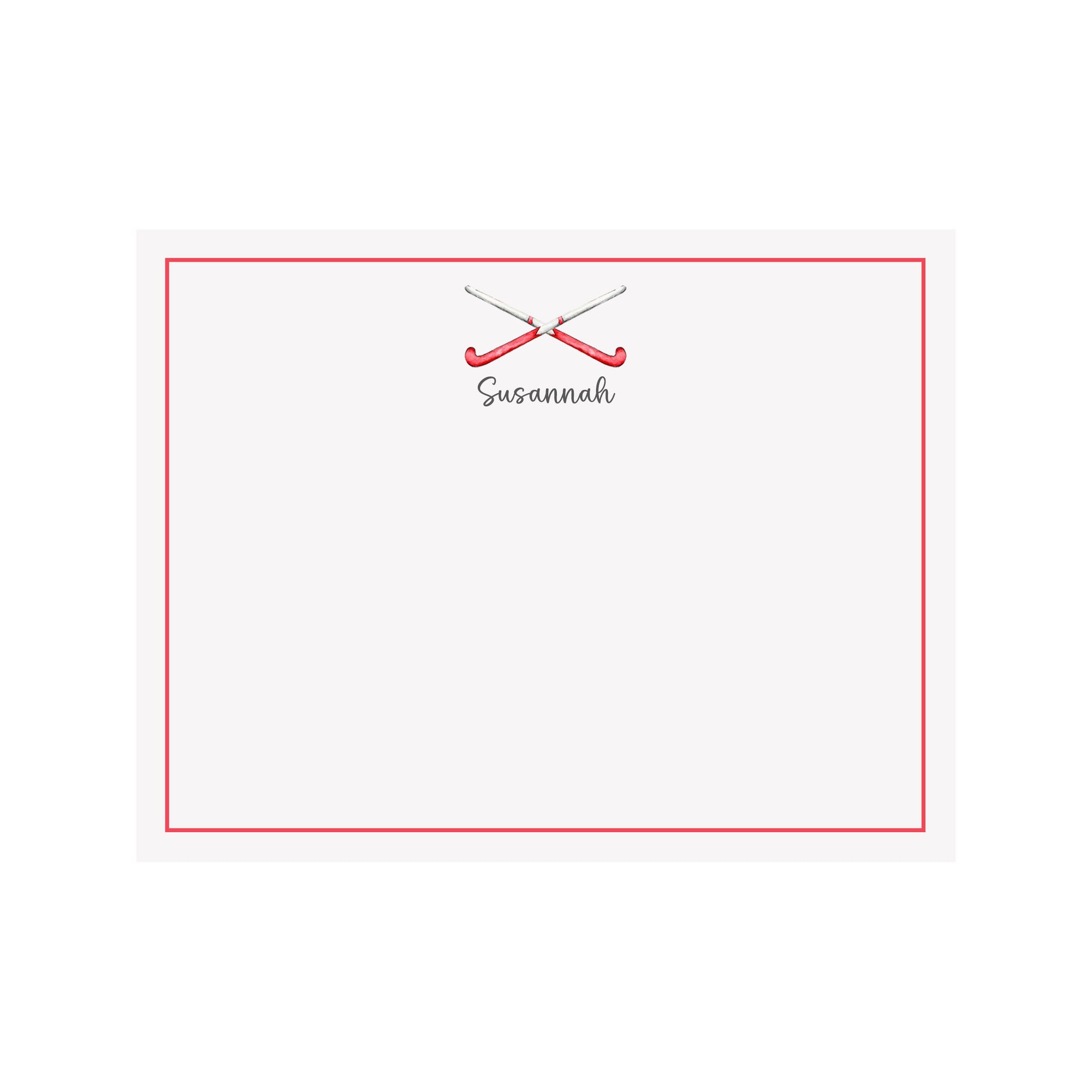 Field Hockey Sticks Stationery