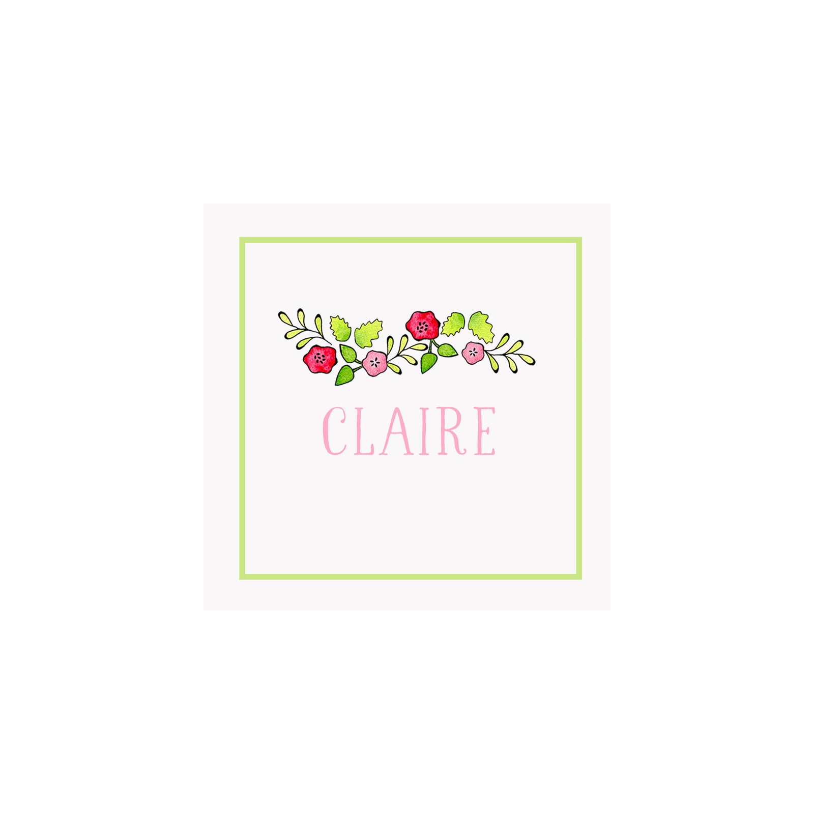 Flower Garland Gift Tags & Stickers