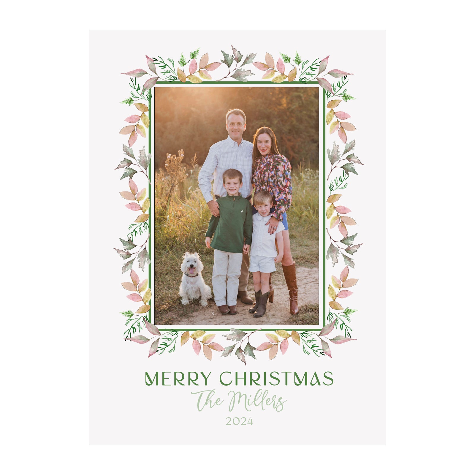 Foliage Garland Photo Cards