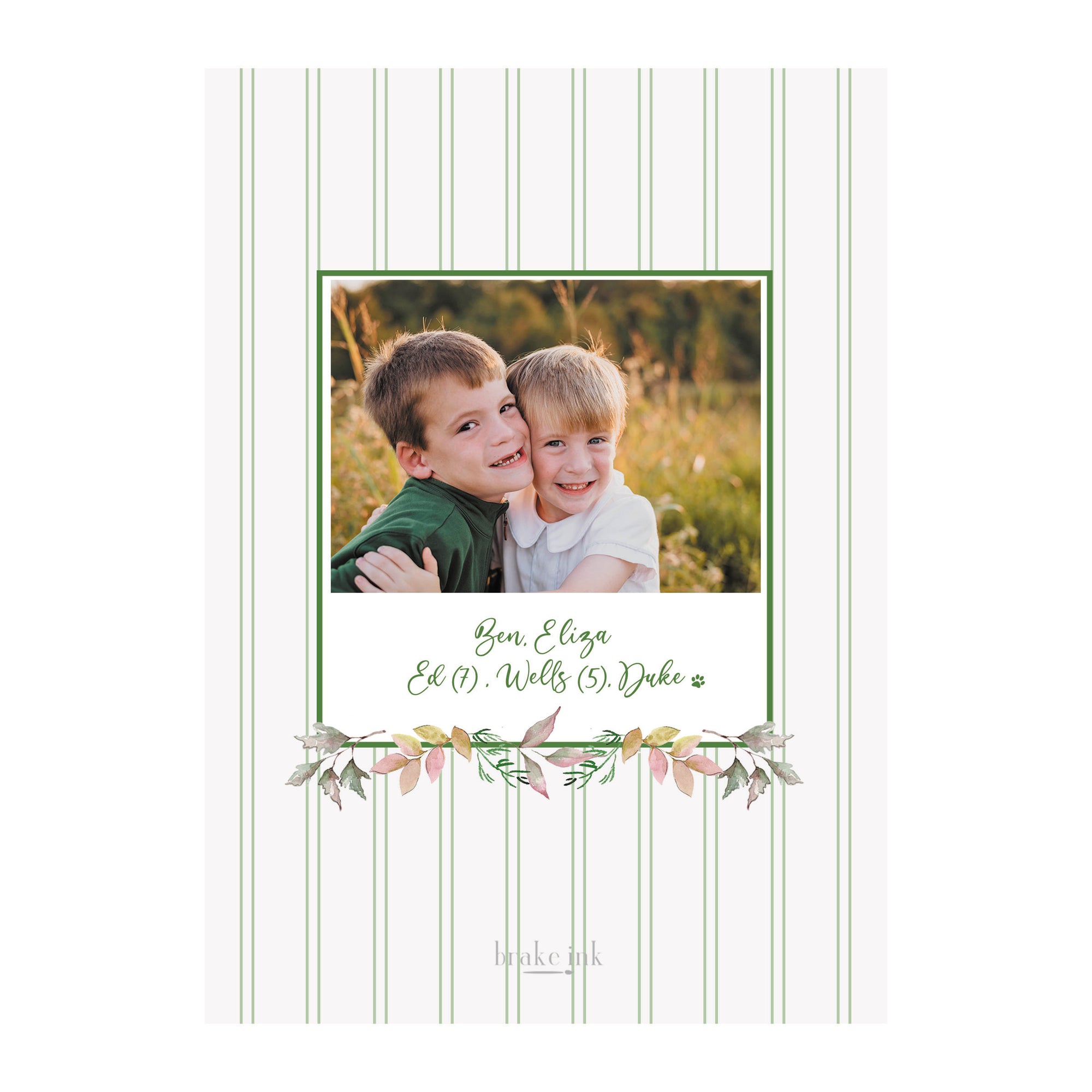 Foliage Garland Photo Cards