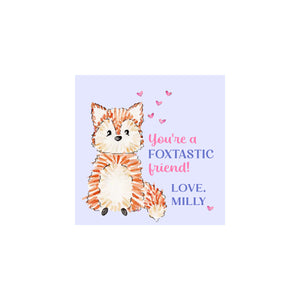 Fox Friend Valentine Gift Tags & Stickers