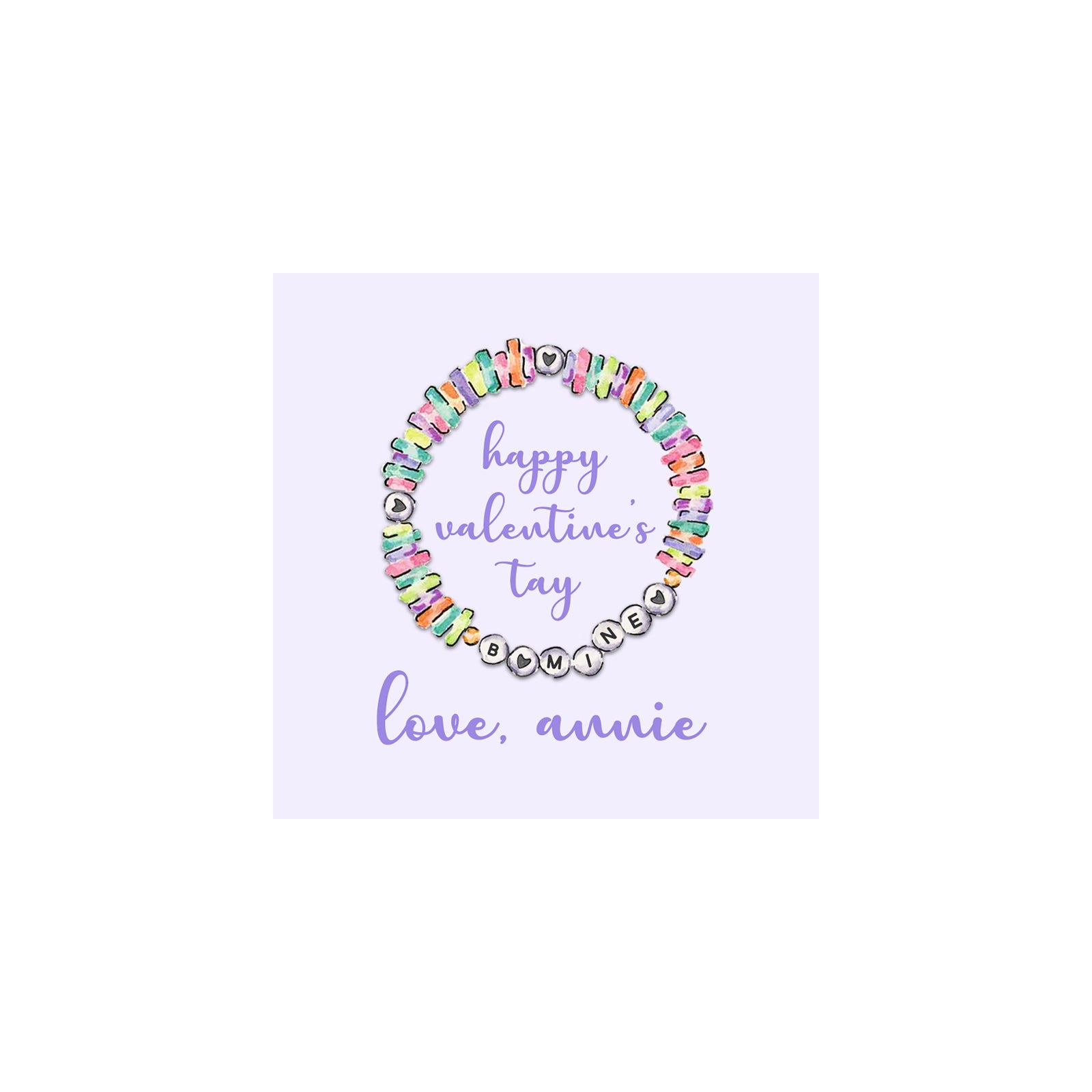 Friendship Bracelet Valentine Gift Tags & Stickers