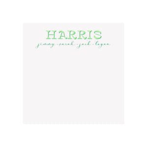 Personalized Fun Family Notepad- Assorted Colors