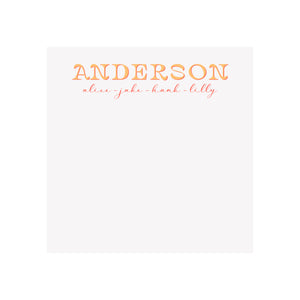 Personalized Fun Family Notepad- Assorted Colors