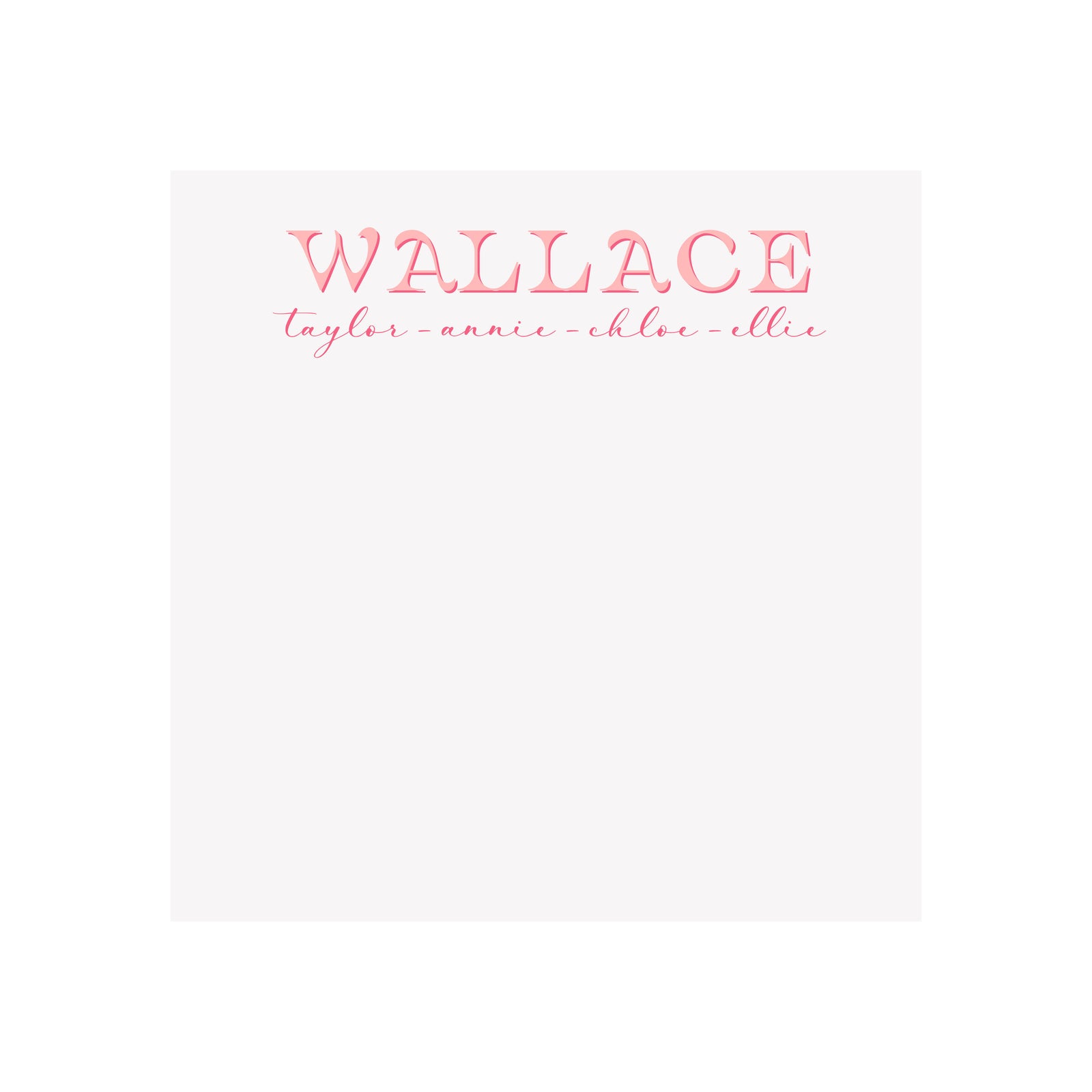 Personalized Fun Family Notepad- Assorted Colors