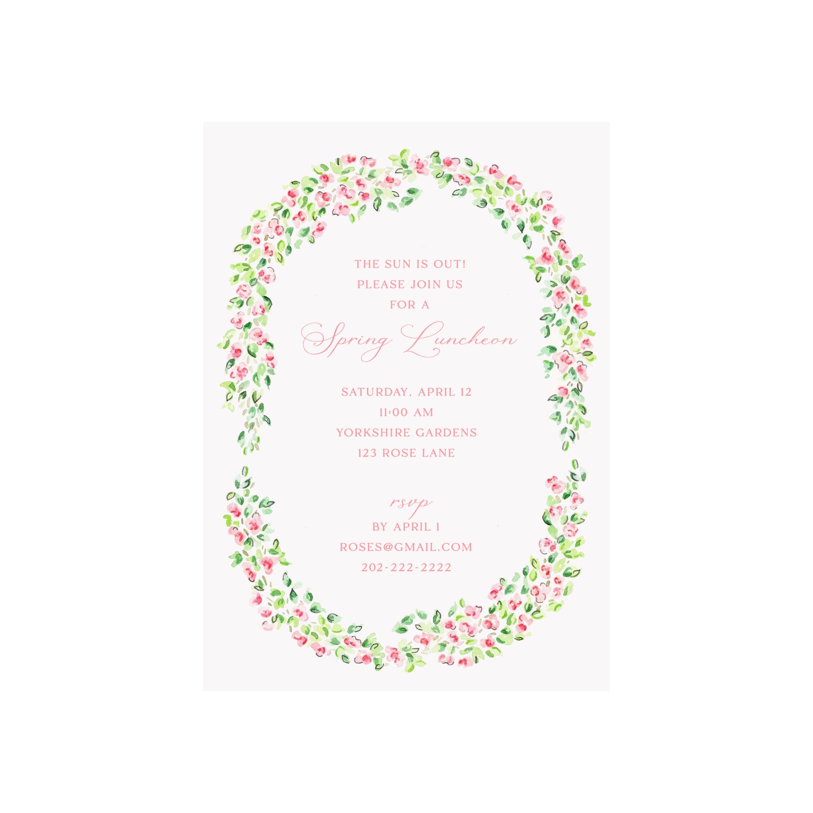 Garden Terrace Invitation