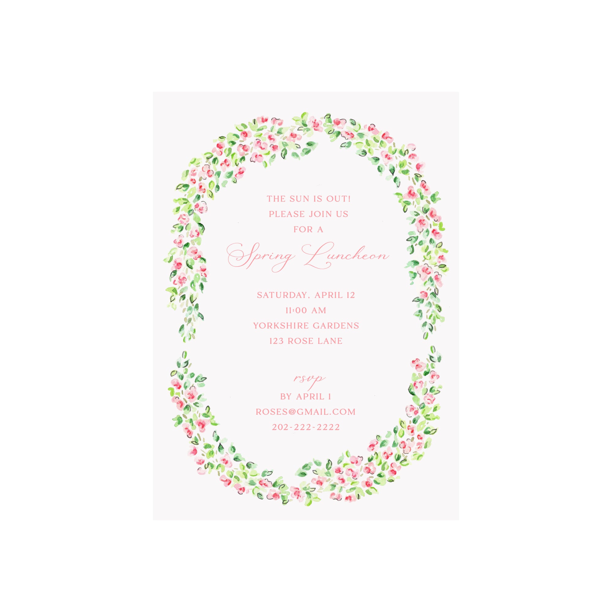 Garden Terrace Invitation
