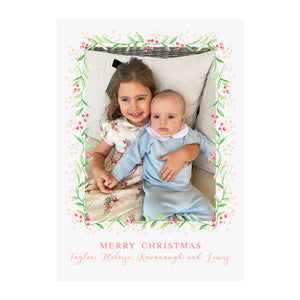 Garland Border Holiday Photo Cards