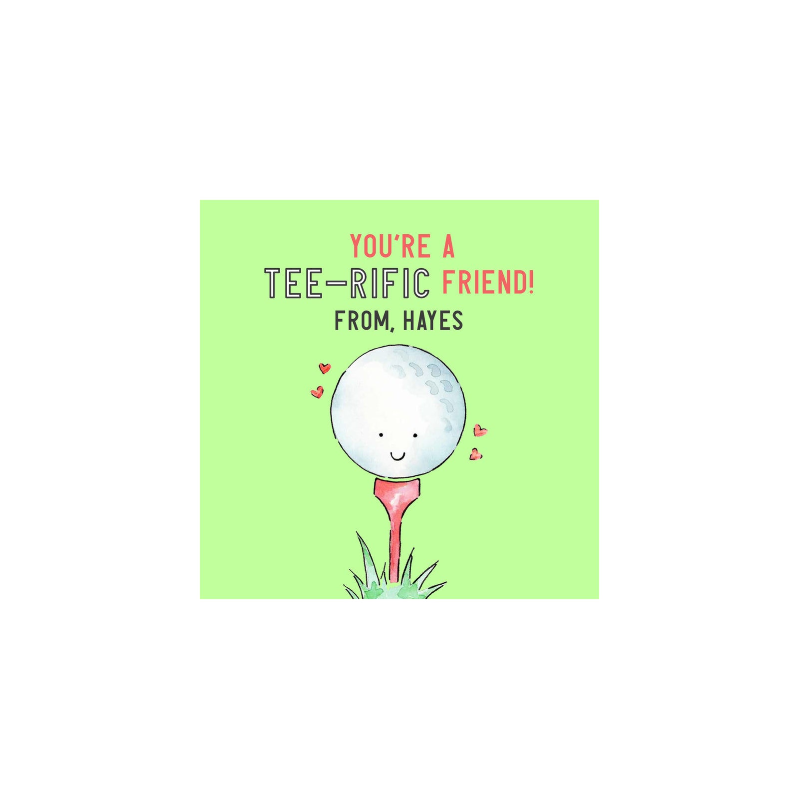 Golf Ball Valentine Gift Tags & Stickers