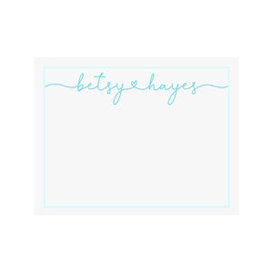 Personalized Name Stationery- Heart Script