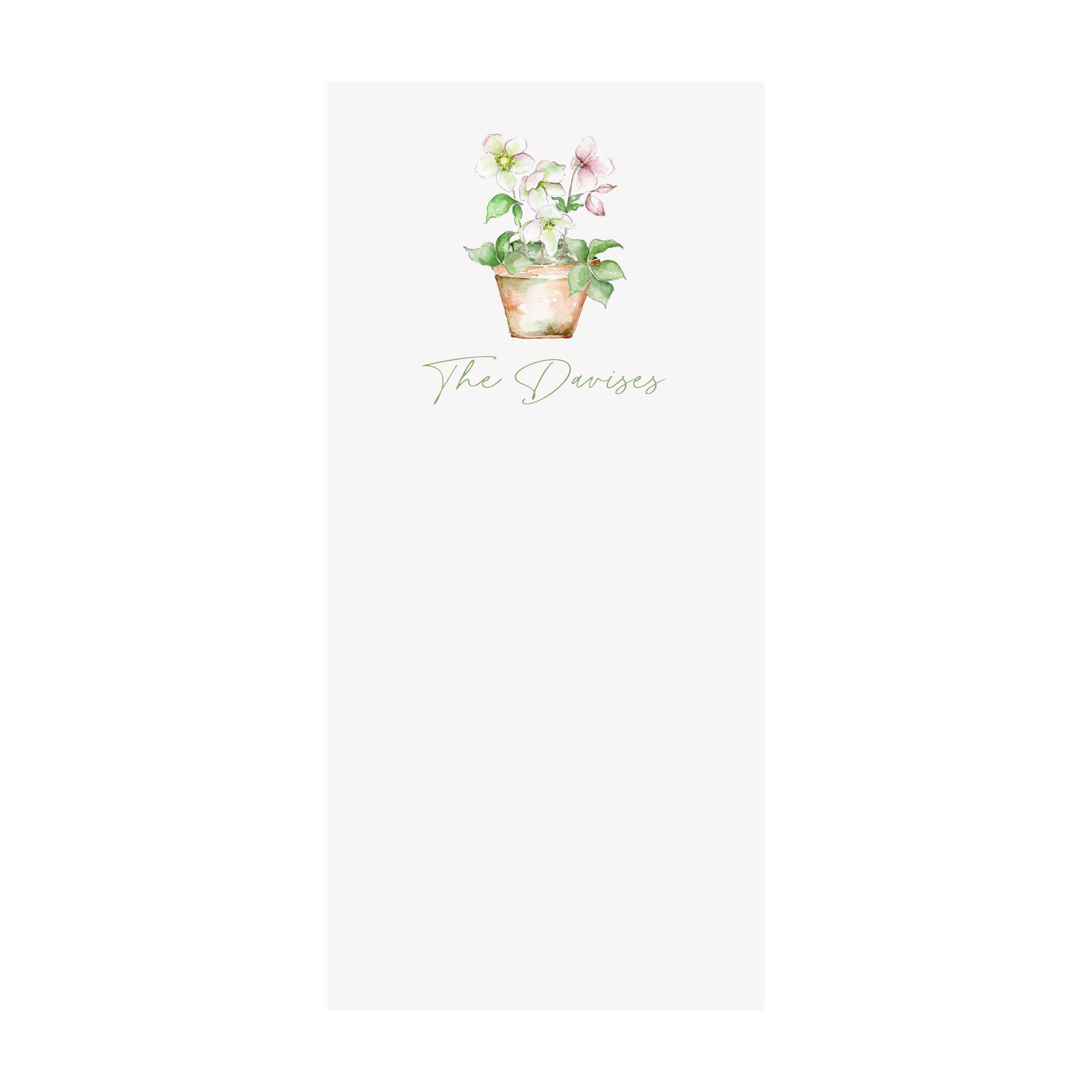 Hellebore Notepad- Personalized