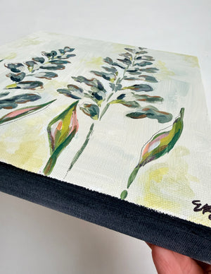 Original Artwork- Pair of Floral Paintings- Delphinium