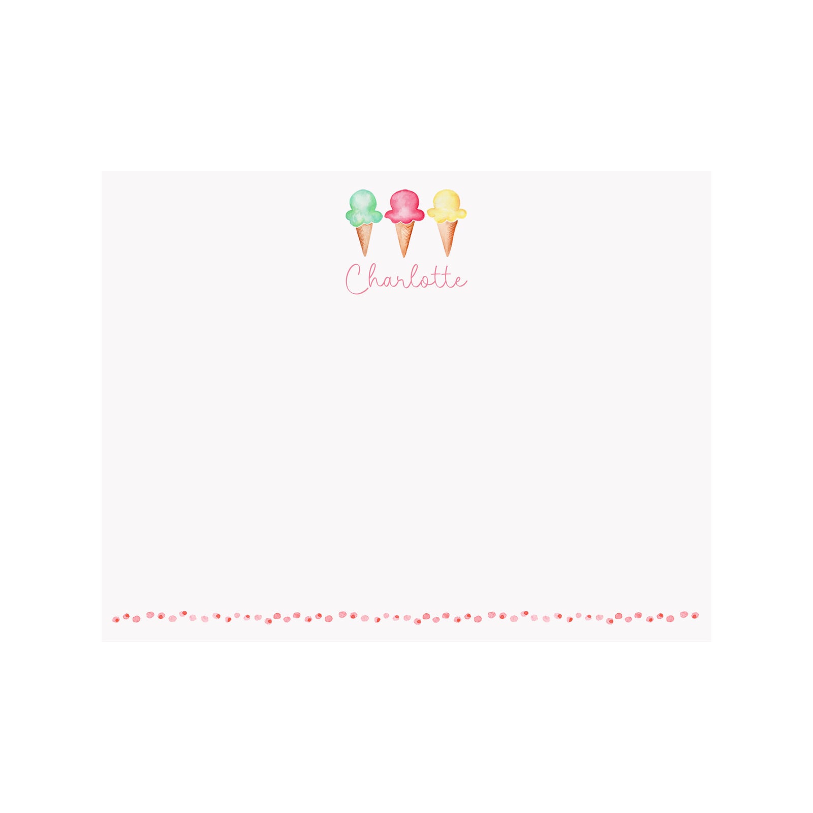 Ice Cream Stationery