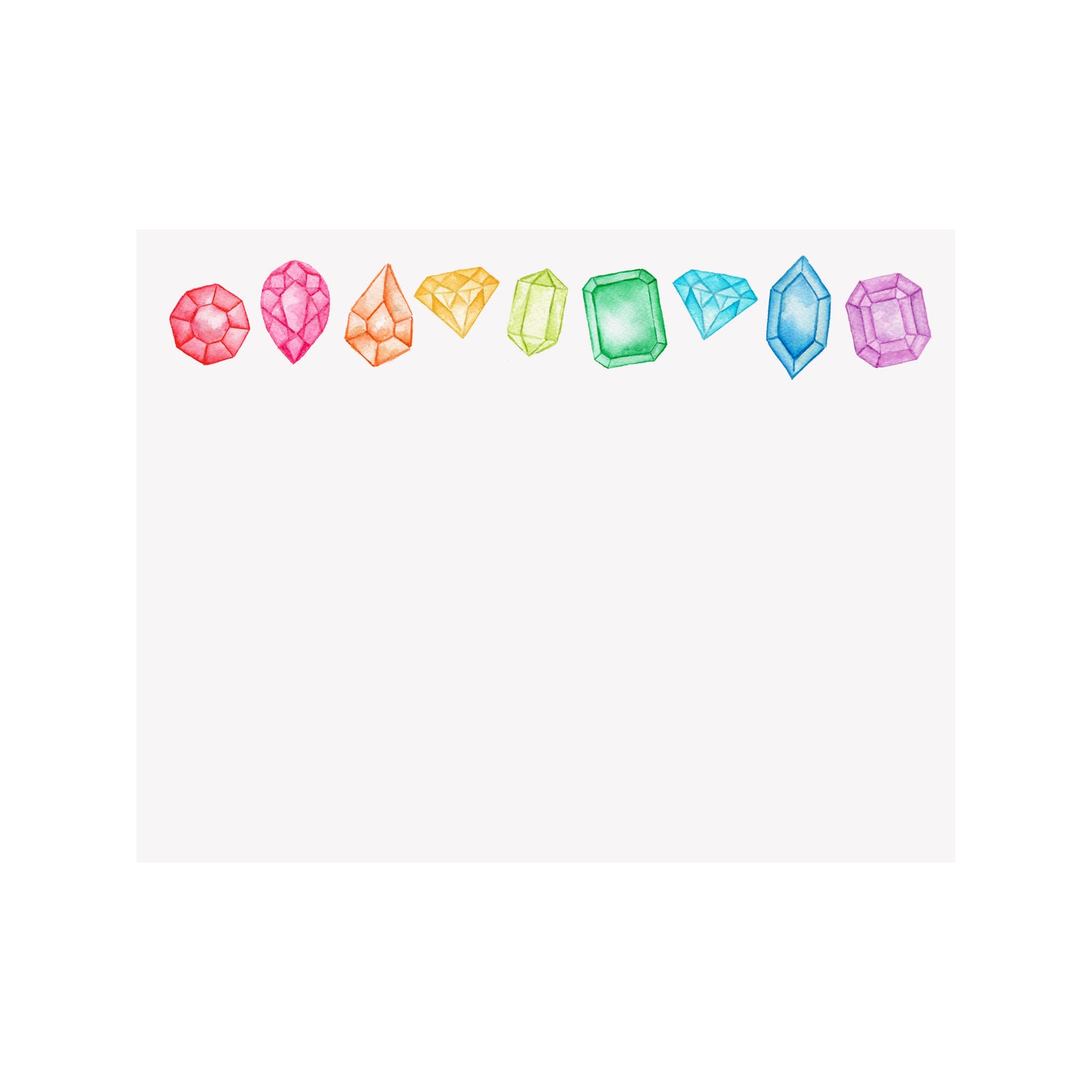 Gems Jewels Note Card