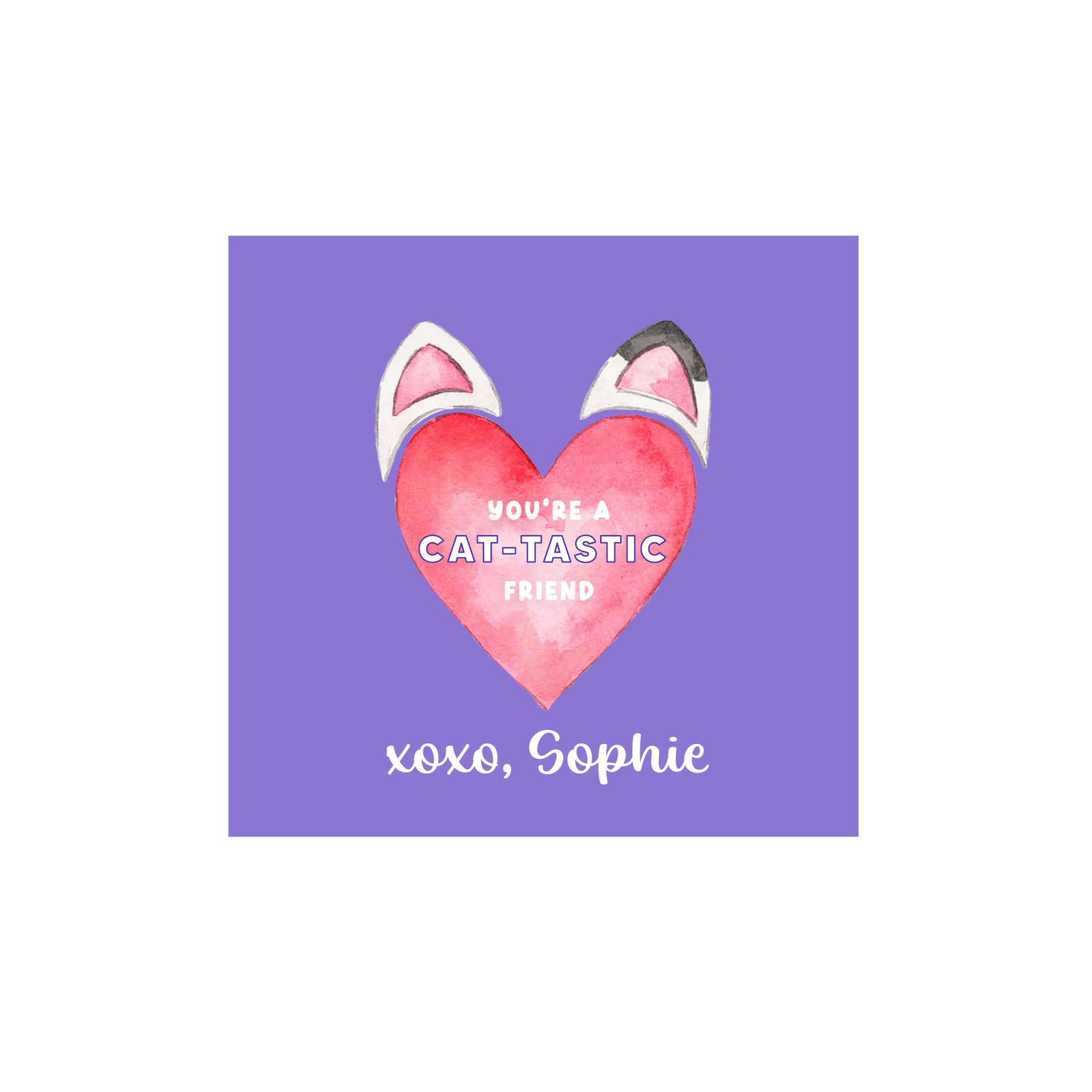 Cat-tastic Kitty Valentine Gift Tags & Stickers