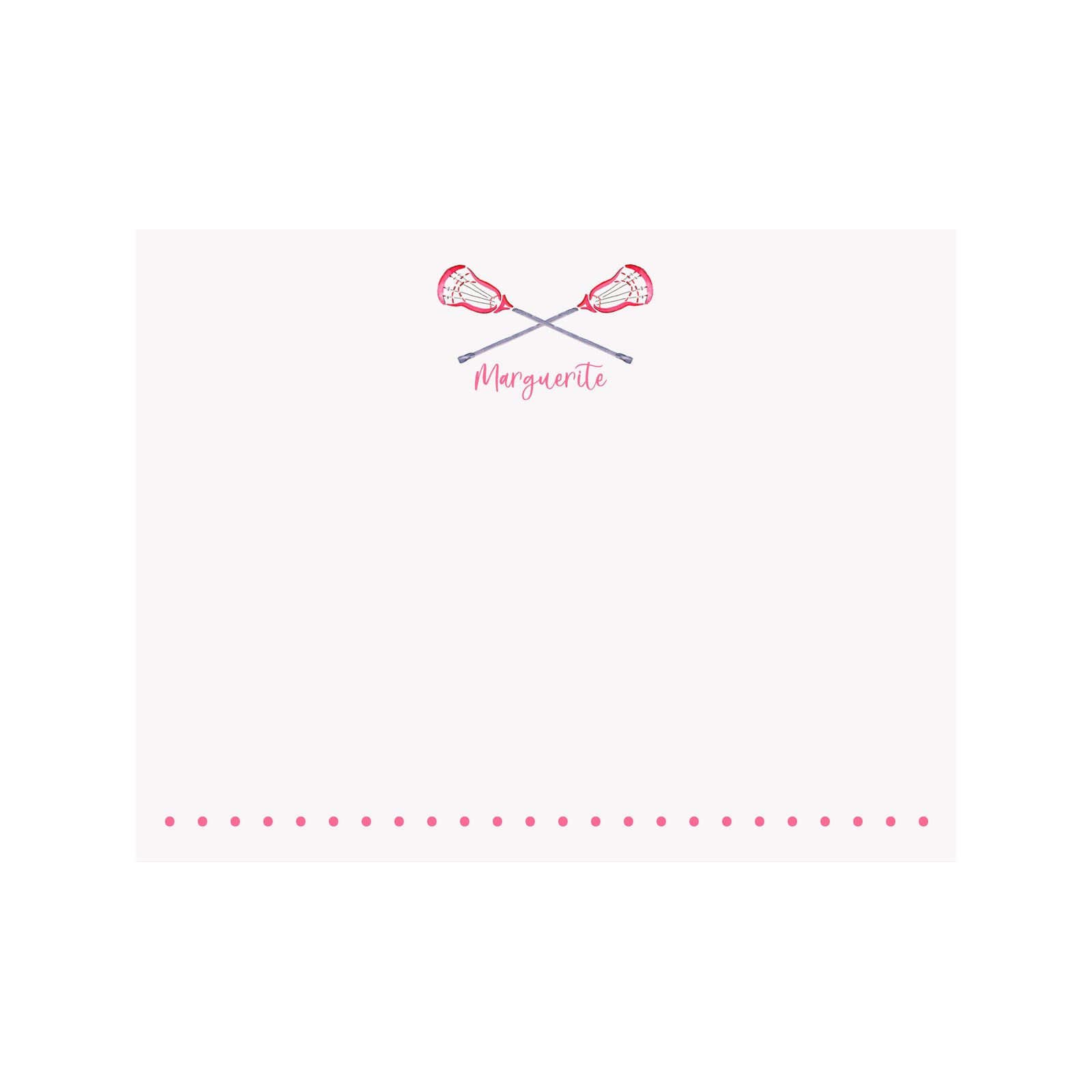 Pink Lacrosse Sticks Stationery