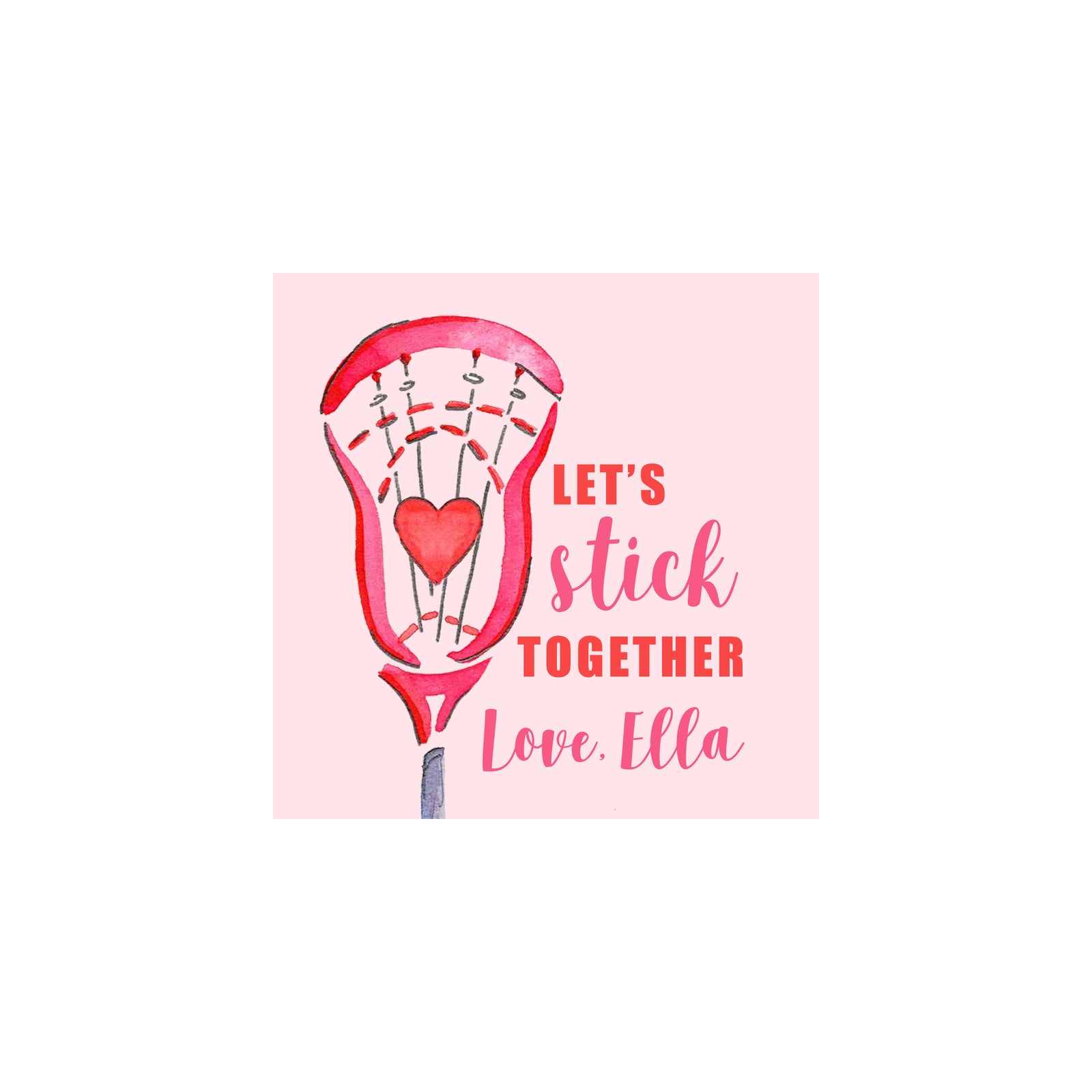 Lacrosse Valentine Gift Tags & Stickers