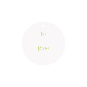 Magnolia Wreath Circular Round Gift Tags