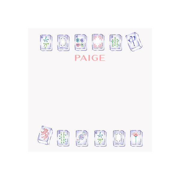 Mahjong Notepad- Personalized - Brake Ink Stationery