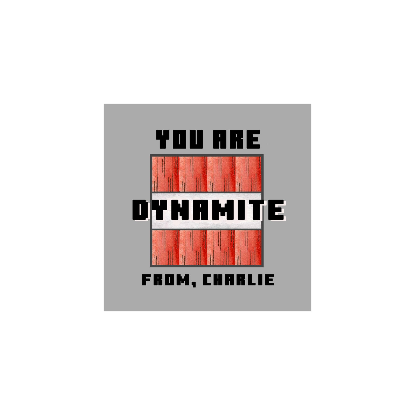 Mine Craft Dynamite Valentine Gift Tags & Stickers