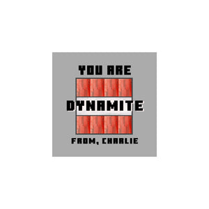 Mine Craft Dynamite Valentine Gift Tags & Stickers