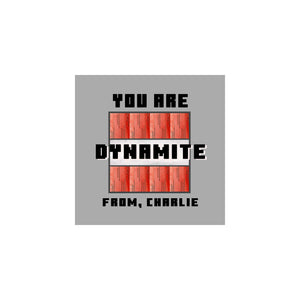 Mine Craft Dynamite Valentine Gift Tags & Stickers