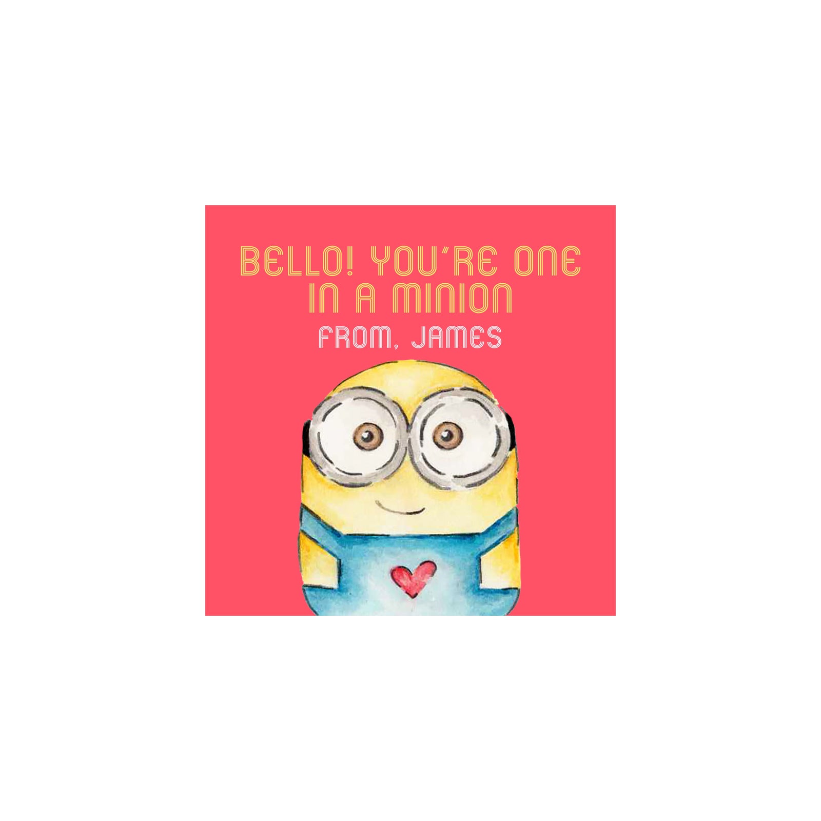 Minions Valentine Gift Tags & Stickers