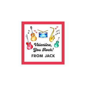 Musical Instruments Valentine Gift Tags & Stickers