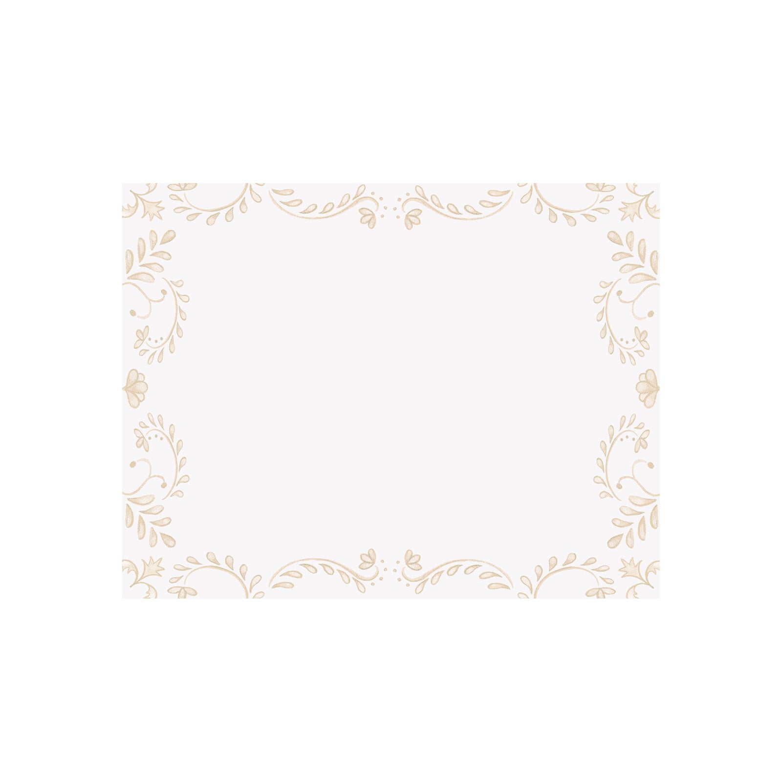 Neutral Chinoiserie Border Note Card