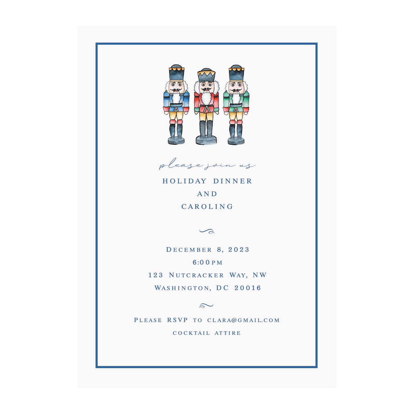 Nutcrackers Holiday Party Invitation