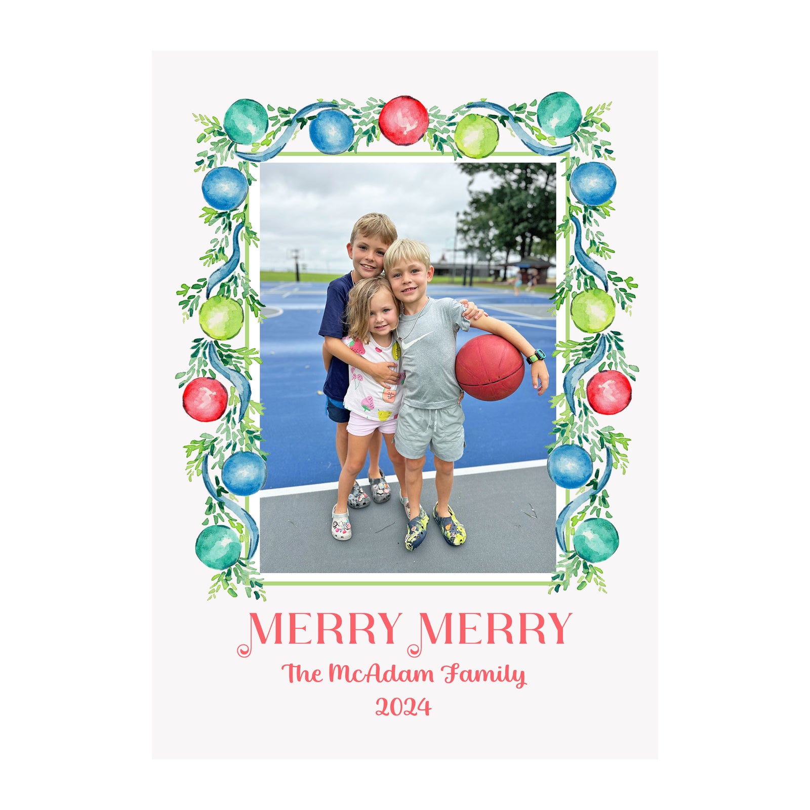 Ornament Garland Holiday Photo Cards