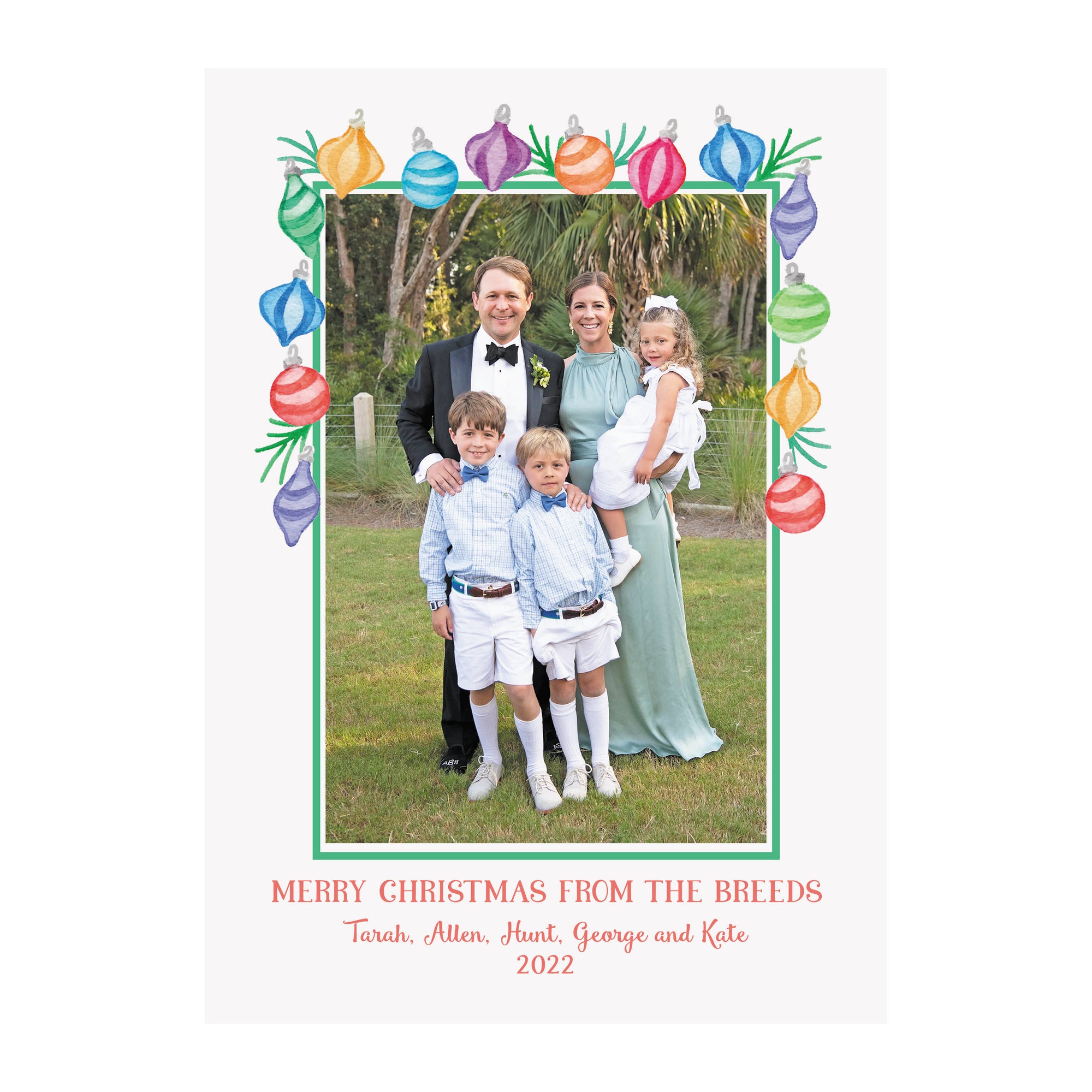 Ornament Garland Holiday Photo Cards