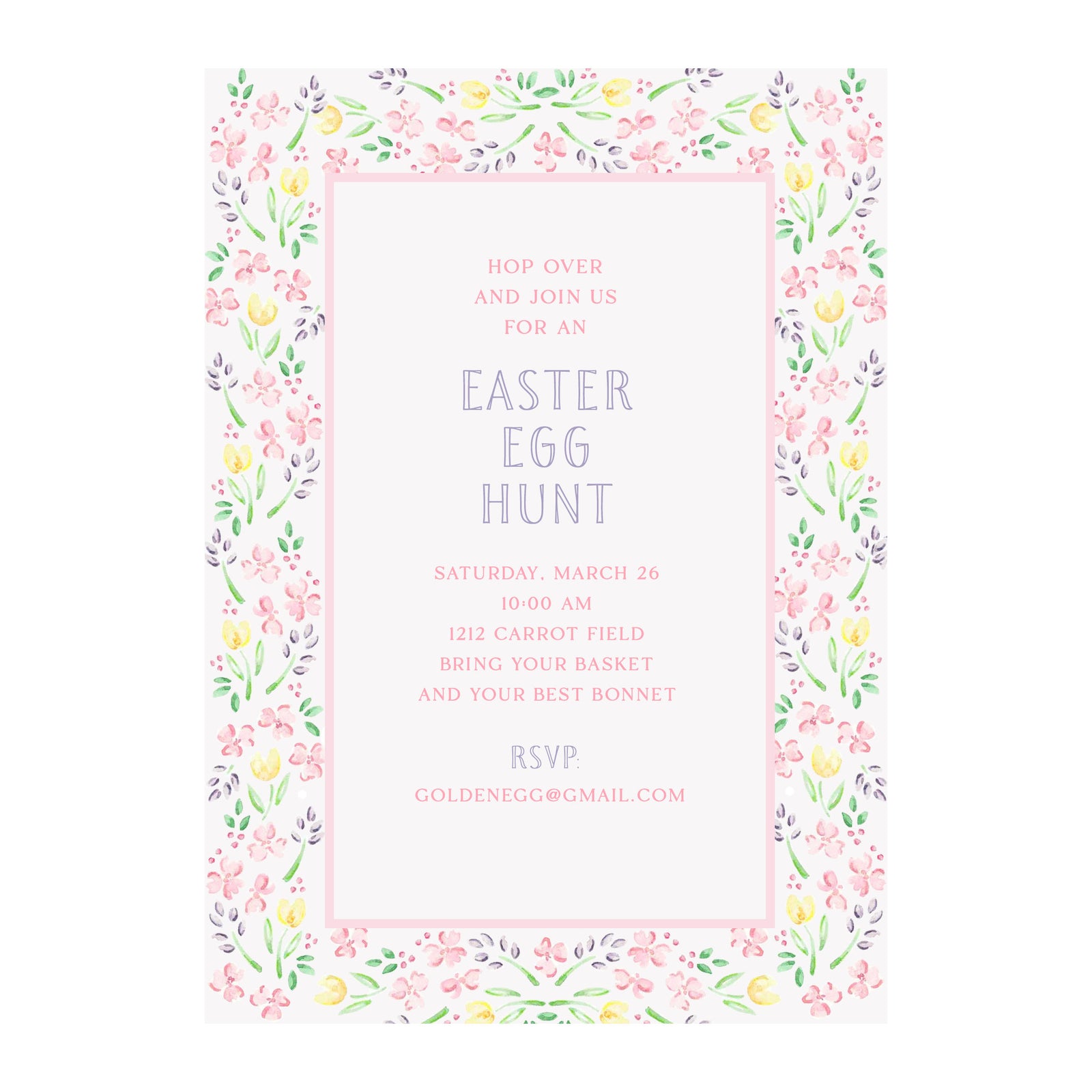 Pastel Frame Invitation