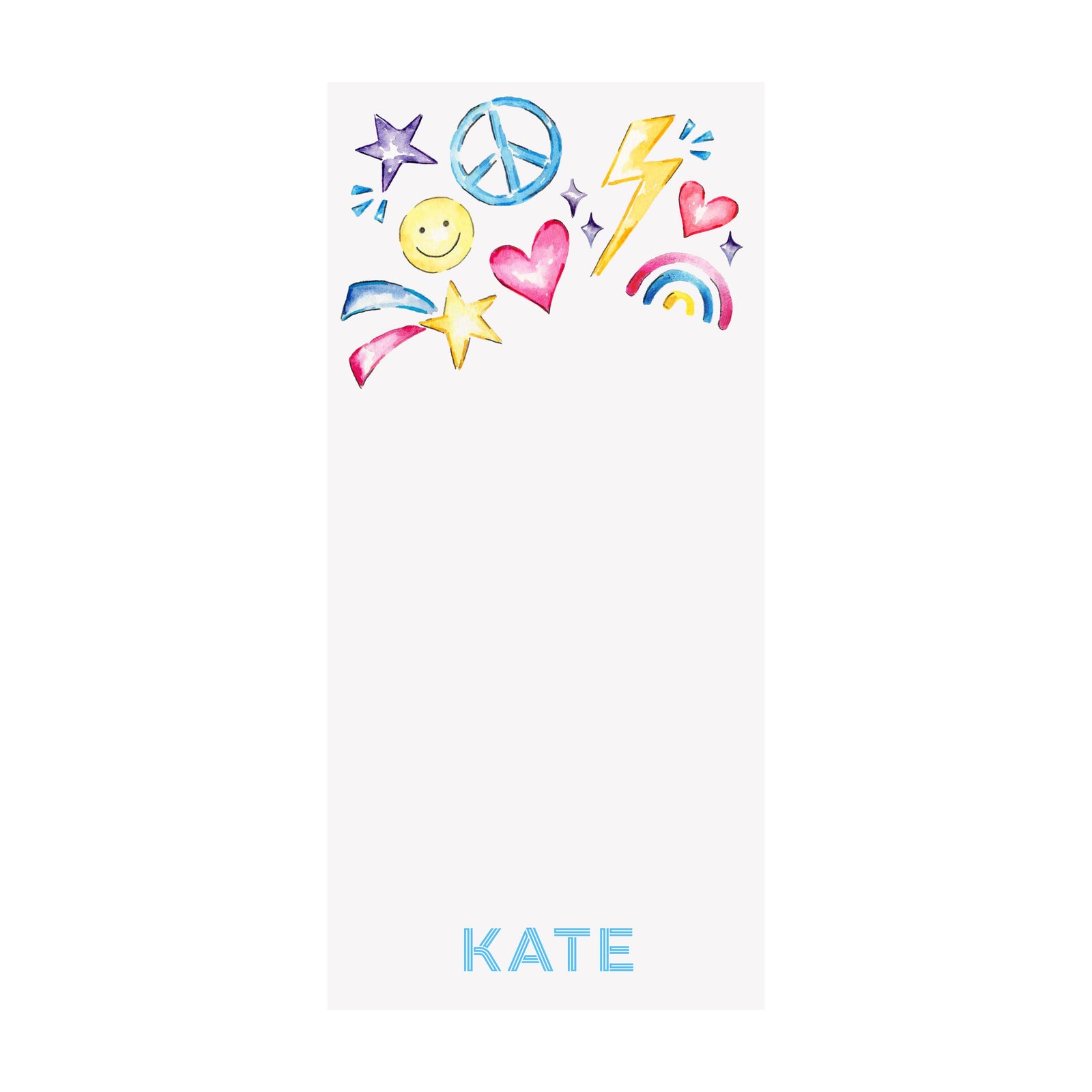 Groovy Vibes Notepad- Personalized