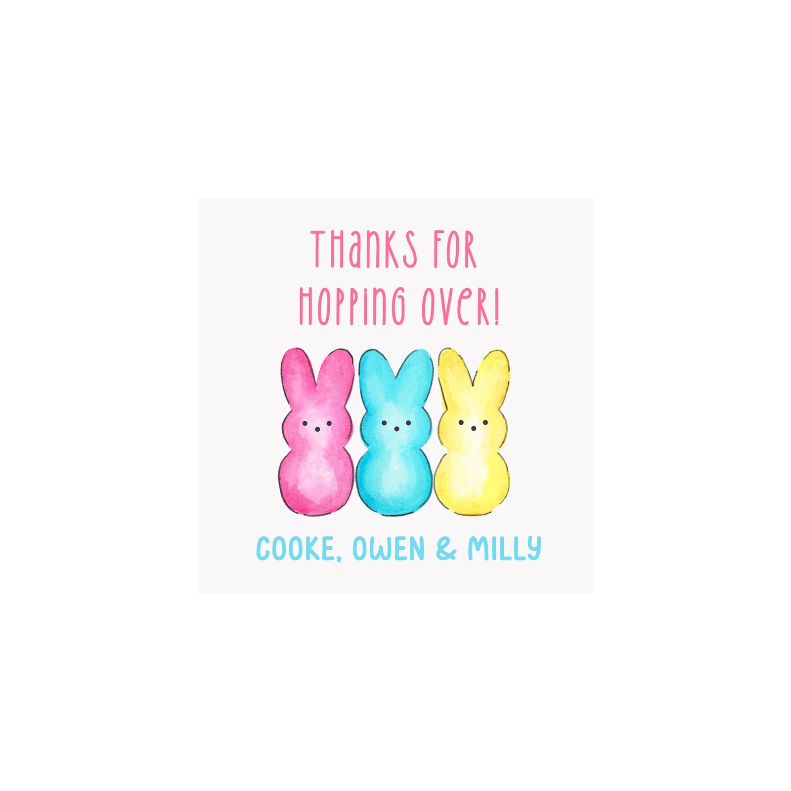 Bunny Peeps Gift Tags & Stickers