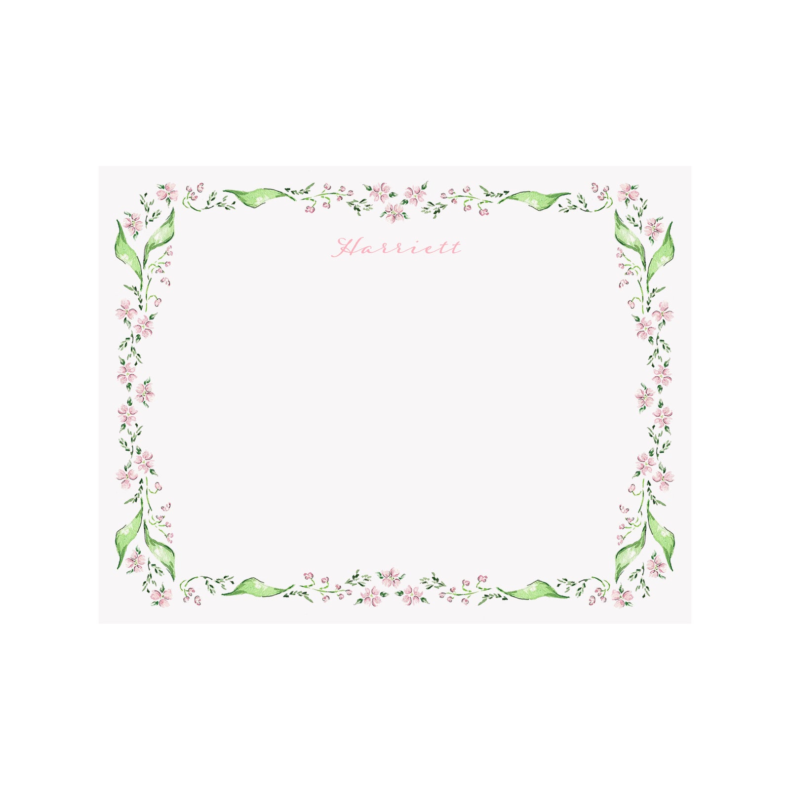 Pink Garland Stationery